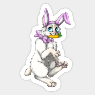 Bobtail BunnyCat: Cream Point (Pink) Sticker